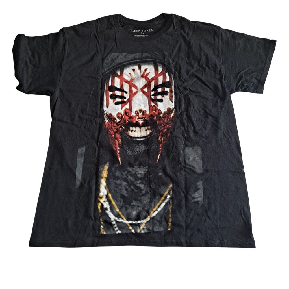 Sleep Token Vessel Face T-Shirt Women's LARGE New Hot Topic Black NWOT